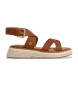 Pepe Jeans Rjavi sandali Kate Nature