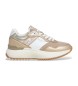 Pepe Jeans Kimi Mesh Leather Sneakers bege