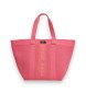 Pepe Jeans Bolso shopper Knit Winslow rosa