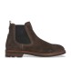 Pepe Jeans Leeds Road leather boots brown
