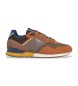 Pepe Jeans Sneakers in pelle marrone mattone di Londra