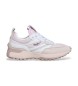Pepe Jeans Lucky Gestrickte Leder-Sneakers rosa