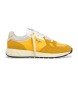 Pepe Jeans Baskets en cuir Marlon Divided jaune