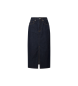 Pepe Jeans Midi skirt in blue flexible stretch denim fabric