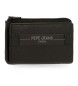 Pepe Jeans Wallet - Leather Card Holder Checkbox Black