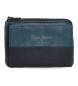 Pepe Jeans Usnjena denarnica - nosilec kartic Dual Navy blue