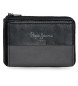 Pepe Jeans Plånbok med korthållare i läder Dual Black