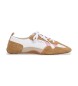 Pepe Jeans Sneakers Noa Sporty in pelle marrone e bianca