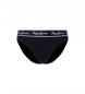 Pepe Jeans Klassische Panty mit Logodruck Schwarz