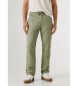 Pepe Jeans Calças de linho Pull On Comfort Chino verde