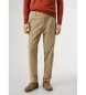 Pepe Jeans Pantalon chino rgulier en velours ctel beige