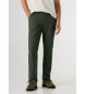 Pepe Jeans Calças Chino Poplin Slim verde escuro