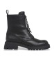 Pepe Jeans Stivaletti in pelle nera Stacy Hug