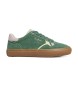 Pepe Jeans Travis Retro green leather trainers