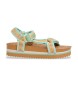 Pepe Jeans Sandale vert d'ambre