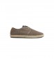 Pepe Jeans Tourist Claic taupe leather trainers
