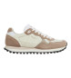 Pepe Jeans Sneakers in pelle con stampa Brit-On beige