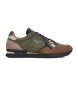 Pepe Jeans Brit Road green leather shoes