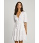 Pepe Jeans Robe de jour blanche