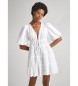 Pepe Jeans Vestido Delia branco