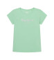 Pepe Jeans T-shirt verde Hana glitterata