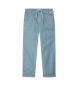 Pepe Jeans Pantalon droit en popeline stretch bleue