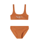 Pepe Jeans Bikini aus leichtem und dehnbarem orangefarbenem Stoff