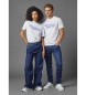 Red Bull Racing x Pepe Jeans Biała koszulka unisex z nadrukiem
