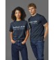 Red Bull Racing x Pepe Jeans T-shirt z nadrukowanym logo Driver granatowy