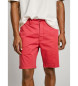 Pepe Jeans Chino shorts in stretch twill fabric red