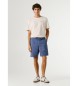 Pepe Jeans Pantaloncini comodi in popeline blu navy, modello slip-on.