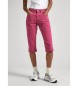 Pepe Jeans Calções Skinny Crop cor-de-rosa