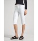 Pepe Jeans Bermudas Skinny Crop Hw blanco