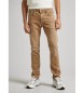 Pepe Jeans Beige Tapered Trousers