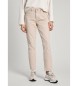 Pepe Jeans Jeans Tapered Hw beżowy