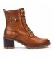 Pikolinos Brown Llanes leather ankle boots -Heel height 6cm