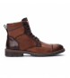 Pikolinos York brown leather ankle boots