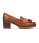 Pikolinos Llanes-loafers i brunt läder -Hög klack 6 cm