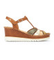 Pikolinos Brown Aguadulce Leather Sandals