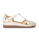 Pikolinos Leder-Sandalen Cadaques off-white