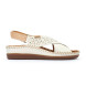 Pikolinos Off-white Leder Sandalen Cadaques