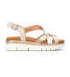 Pikolinos Beige Palma leren sandalen -hoogte 4,5cm sleehak