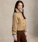 Polo Ralph Lauren Cardigan en laine et cachemire avec col beige