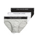 Polo Ralph Lauren Confezione da 3 slip a vita bassa neri, grigi, bianchi