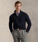 Polo Ralph Lauren Marine-blue piqué-knit cotton sweater