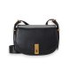 Polo Ralph Lauren Bolsa de couro Saddle preta