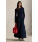 Polo Ralph Lauren Vestido de algodão com corpete em azul marinho