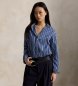 Polo Ralph Lauren Camisa de algodão com riscas Relaxed Fit azul