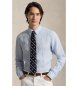 Polo Ralph Lauren Camisa de lino con rayas Custom Fit azul