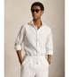 Polo Ralph Lauren Camicia in lino Custom Fit bianco